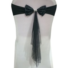 Spandex Stretch Satin Bow Lace Chair Sashes Cover Wedding Party Decor 10/25/50