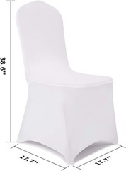 12pcs Stretch Spandex Chair Cover for Wedding Party Dining Banquet Event Whit…