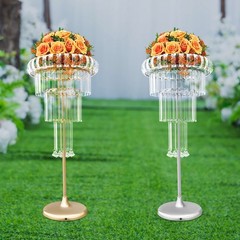 4 Tier Acrylic Flower Stand 32.28inch Tall Wedding Centerpieces Flower Stand