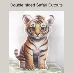 Large Safari Cutouts with Stand, 12inch Safari Birthday Decorations, Jungle P…