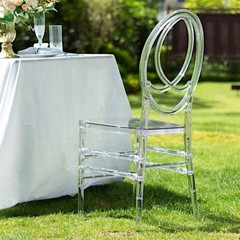 Clear Stackable Acrylic Transparent Armless Chiavari CHAIR Oval Back Party Event