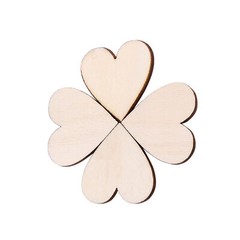 Heart Shape Wood Embellishment For Weddings Plaques Ornament(30mm 50pcs)♡