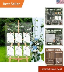 Wedding Seating Chart Board Display, 24×18 Inch Welcome Please Find Your Seat…