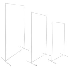 3pcs Rectangular Metal Backdrop Stands Weddings Party White Balloon Frames Decor
