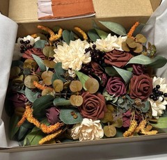 Ling’s Moment Artificial Flowers Bridesmaid Bouquet Set Of 6 Burnt Orange Weddin