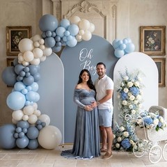 Gold Metal Arch Backdrop Stand 3-Piece Set, 6FT/5FT/4FT Wedding Arch Frame for P