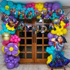 “Encato Happy Birthday Banner – Magical Family Theme Party Decorations 