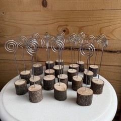 20 Placeholders Photo Holders Rustic Wood Event Wedding Party Baby Shower