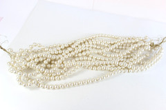 Faux Pearl Beads Beaded Decorations 13 Strands – Metal Wire – 20″ Long each