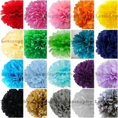 3pcs 4″ Tissue Paper Pom Poms Ball Lanterns Wedding Birthday Christmas Craft DIY