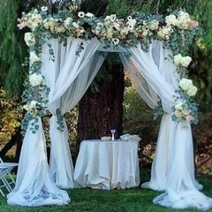 4 Post 10FTx10FT DIY Adjustable Party Wedding Backdrop Stand Canopy Tent Chuppah