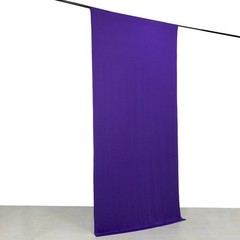 5 ft x 10 ft PURPLE 4-Way Stretch Spandex Divider Backdrop Curtain Party Wedding
