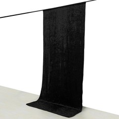 BLACK 5 ft Premium Velvet Backdrop Curtain Party Wedding Event Booth Decorations
