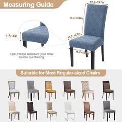 SearchI Dining Room Chair Covers Set of 4, Stretch Jacquard Parsons Chair Sli…