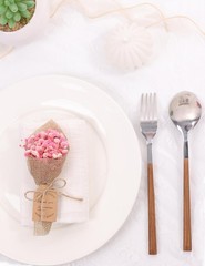 20-Piece set Mini Magnet Dried Flowers Bouquet for Rustic Wedding Favors