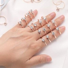 40 Pack Diamond Rings Bridal Shower Rings for Wedding Table Party Supply