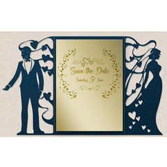 Wedding Couple Frame Metal Die Cuts, Lace Heart Bride and Groom Wedding Cutti…