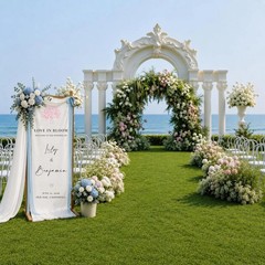 Modern Fabric Wedding Welcome Sign Custom Entrance Banner