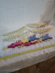 Lot Of 2 80s Denmark PINWHEEL FAN PAPER LARGE 3′ PARTY DECOR Mardi Gras 36″