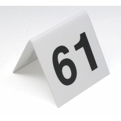 G.E.T. Plastic Black On White Table Number Cards Numbers 51 to 75-3″L x 3″H