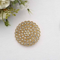 3 in Metal Rhinestones Flower Brooch Chair SASH PIN Party Events Decorations