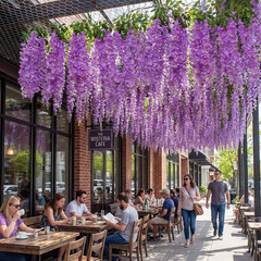 Purple 26 Pcs 3D Wisteria Tree for Classroom Room Ceiling Wall Decor Bulletin…