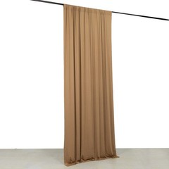 5 ft x 10 ft TAUPE 4-Way Stretch Spandex Divider Backdrop Curtain Party Wedding