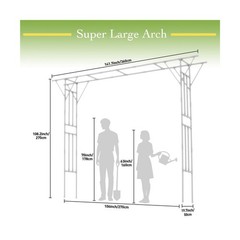 Flat Top Garden Arch Trellis 11FT x 9FT, Super Large Arbor Trellis for Climbi…