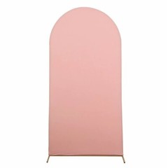 7 ft Fitted Matte Spandex Round Top Wedding Arch Backdrop STAND COVER Events