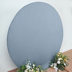 DUSTY BLUE 7.5 ft Fitted Spandex Round BACKDROP STAND COVER Party Wedding