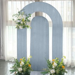 2 DUSTY BLUE Fitted Spandex Open Arch Double Sided Backdrop STAND COVERS Party