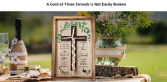 Cord of Three Strands, Unity Wedding Cross for Ceremony 15×10 Inch for Wedding