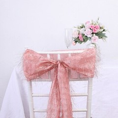 5 Polyester Metallic Fringe Chair SASHES Wedding Party Events Home Decorations