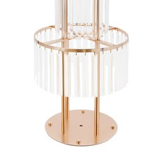 5-Tier Gold Acrylic & Iron Flower Stand for Wedding Table Centerpiece