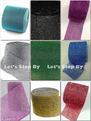Wedding Decoration Supplies DIAMOND/RHINESTONE WRAP Ribbon Mesh Candle Chair DIY