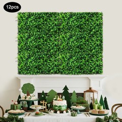 12 Pieces Greenery Wall Panels Artificial Greenery Panels Outdoor/Indoor Wedding