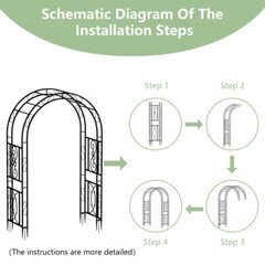 Heavy Wedding Arch Metal Outdoor Garden Arbor Trellis Lattice Climbing Plants US