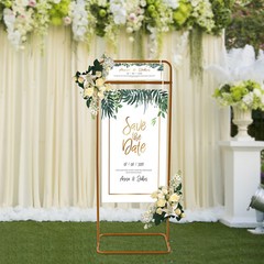 Gold Iron Freestanding Wedding Arch Backdrop Stand 1.5m For Party