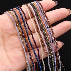 10 Strands Artificial Color Plating Faceted Beads Synthetic Colorful Crystal …