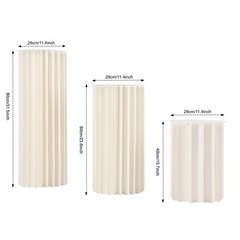 3PCS Cylinder Pedestal Stands Sturdy Multi-Use Display Columns for Wedding,