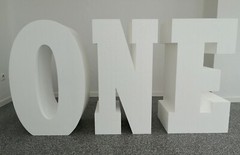 3 Letters 95x20cm ONE Festive Atmosphere Kids Birthday Baby Table Event