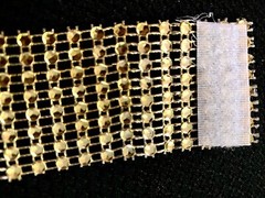 Chair Sash Or Napkin Clip Lot Of 50 Diamanté Gold Tone 5 Inch W Hook And Loop