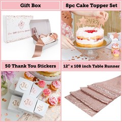 225 PC Rose Gold Birthday Party Decorations Kit for Girls, Teens, Women – Hap…