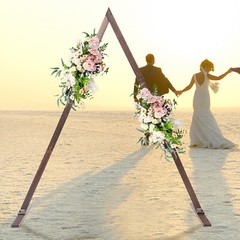 7x8ft Retro Wood Wedding Arch Backdrop Flowers Frame Stand Background Prop Decor