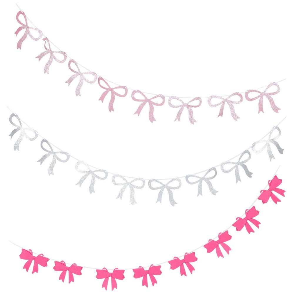 Mother’s Day Butterfly Flag Bunting Banner Wedding Bow Garland for Home Decor