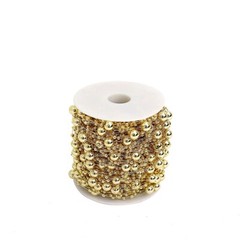 100 ft GOLD Artificial Pearl Beads String GARLAND ROLL Party Event Decorations