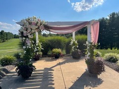 pink silk chiffon arch draping fabric for wedding arch (10 yards) & free bonus