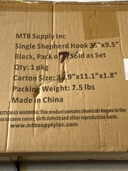 7 BLACK Metal Shepherds Hook Plant Hanger Stands 35” x 9.5”