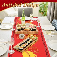 Chinese Dragon Printed Table Runner 11 Inch x 5.9 ft Asian Table Runner 2