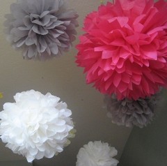 12x tissue paper pom poms ball wedding anniversary party baby shower decoration